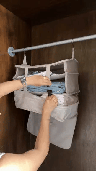 Triple organizing hanging bags