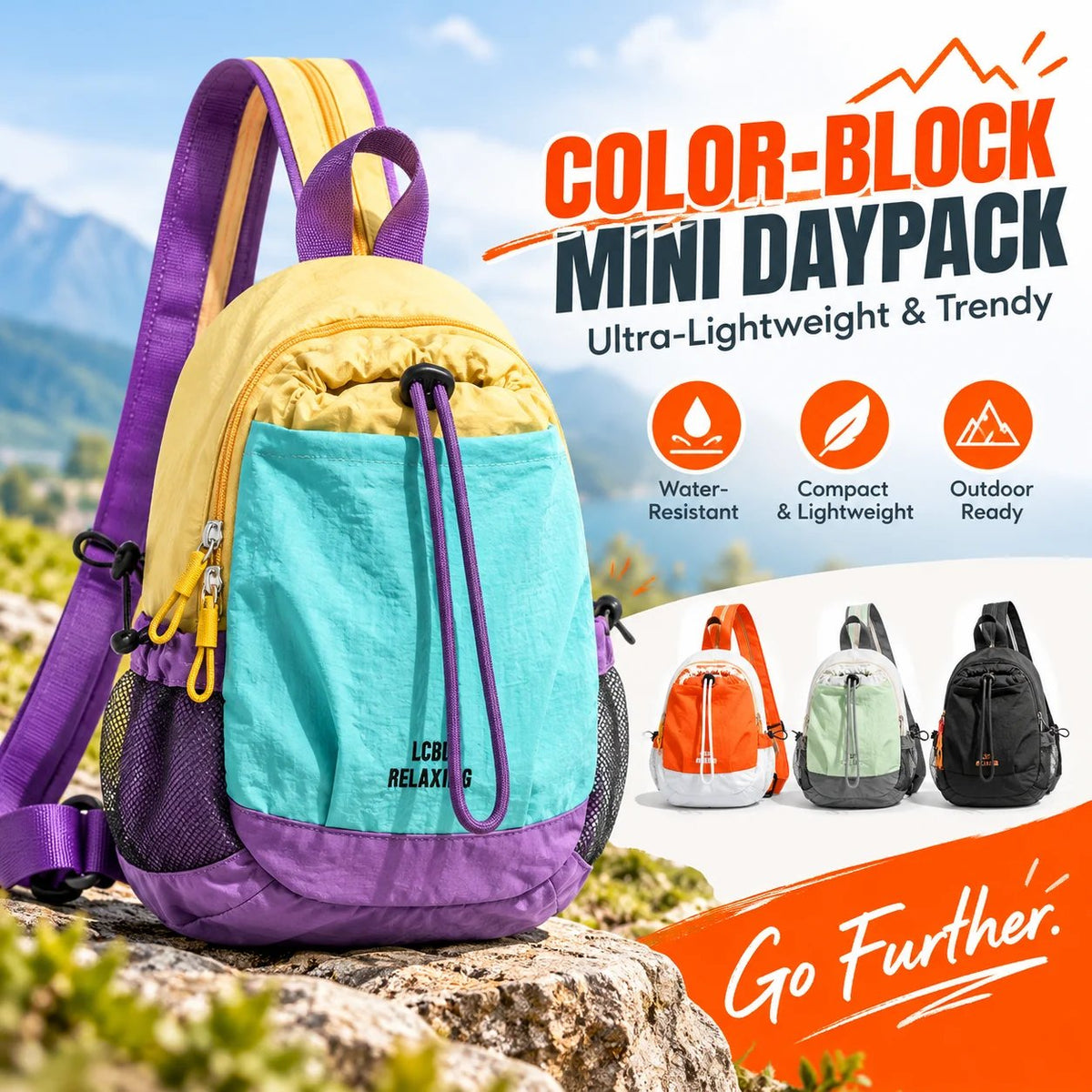🎁Last Day Promotion 49% OFF🔥Unisex Lightweight Color-Block Mini Backpack