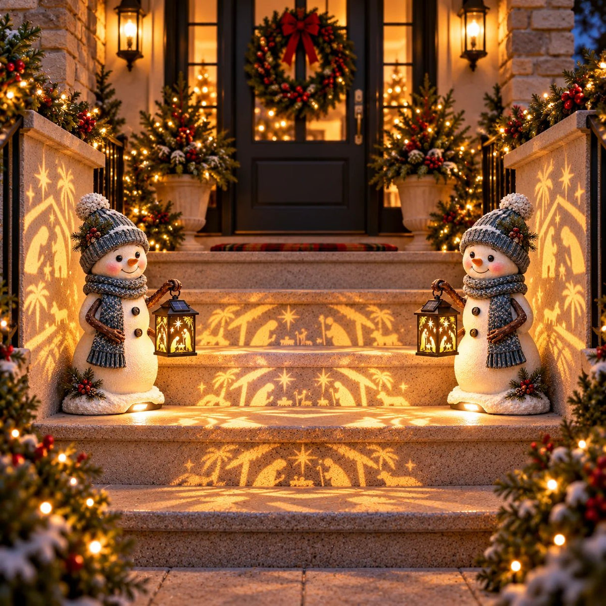 ✨ Solar Christmas Step Lights | 5 Festive Character Styles
