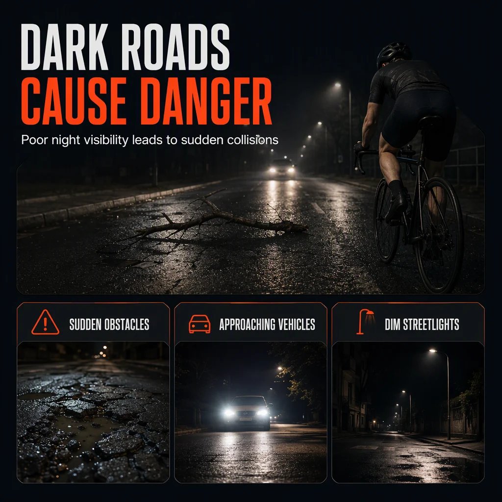 🎉📢📢50% OFF !! ⏰ Bright Bicycle Light Front Headlight and Rear Taillight for Mountain Bike Night Riding Safety Warning Cycling Accessories