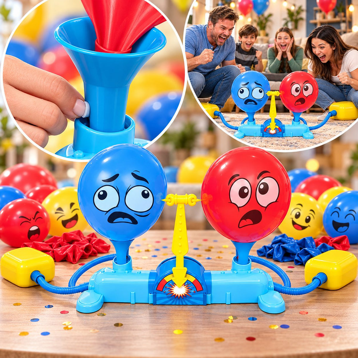 Rump Race Balloon Popping Battle Board Game Family Game Night, Party Game