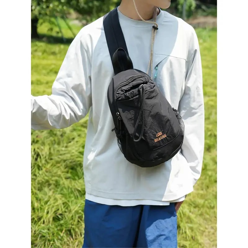 Unisex Lightweight Color Block Casual Nylon Mini Backpack