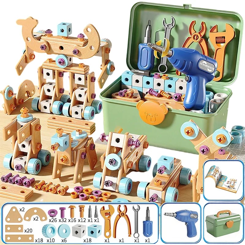 Children's Educational DIY Toy Tool Kit-Build More. Learn More. Play Creatively