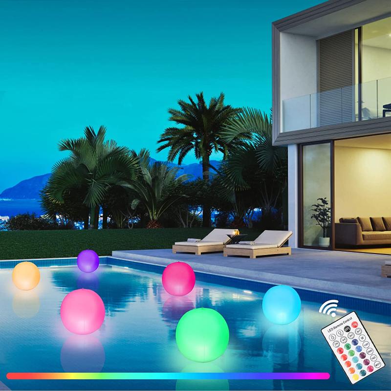 led light 16 colors glowing beach balls