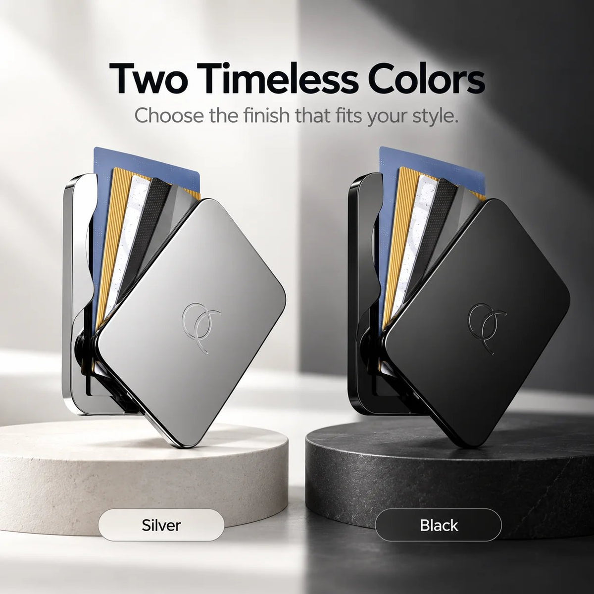 🧲 Magnetic Slim Metal Wallet ⚡ Quick Card Access & MagSafe Snap-On Card Holder