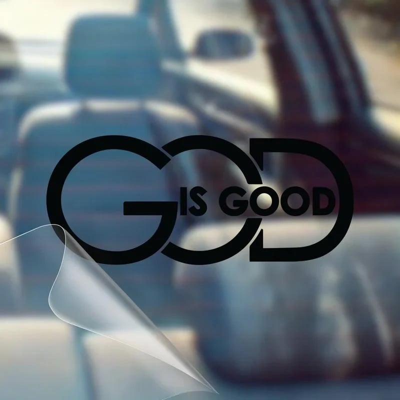 🙏 'God Is Good' Christian Car Decal Sticker | Premium Religious Décor
