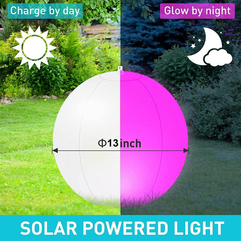 led light 16 colors glowing beach balls
