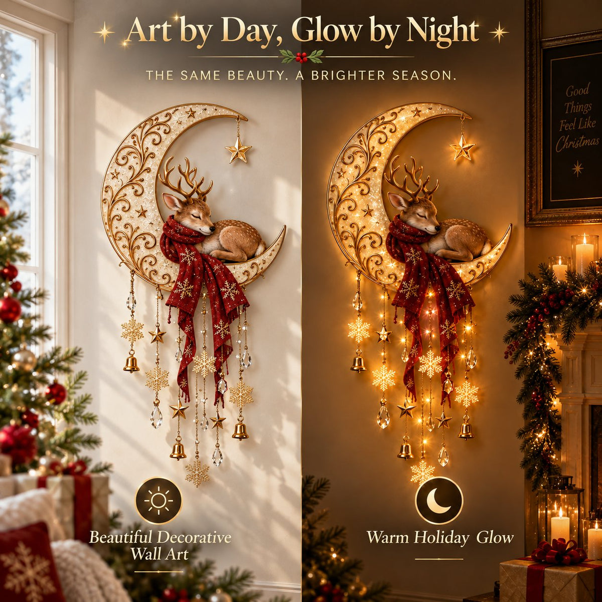 Moonlit Deer Starfall Wall Light™