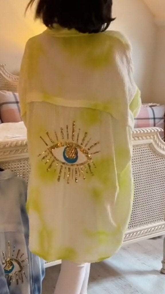 Tie Dye Sequinned Evil Eye Shirt (Buy 2 Free Shipping)