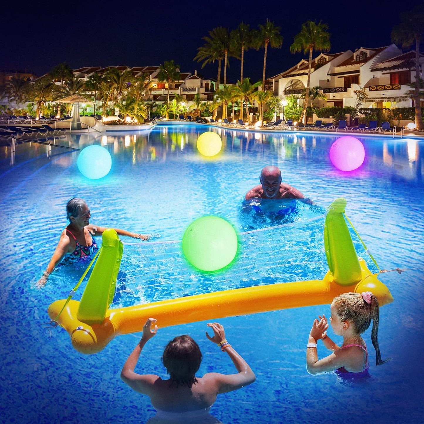 led light 16 colors glowing beach balls