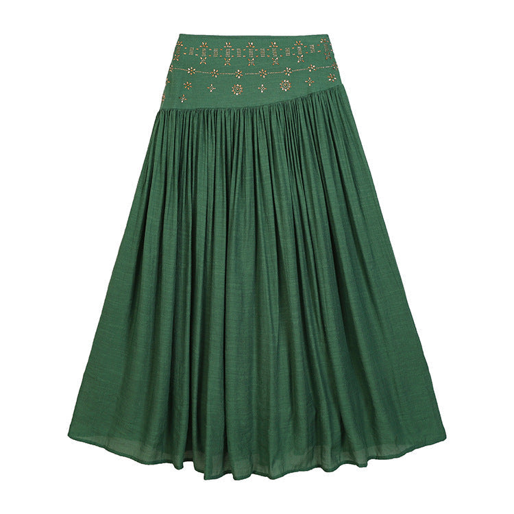 👗Women's High-Waisted Linen A-Line Beach Skirt👠