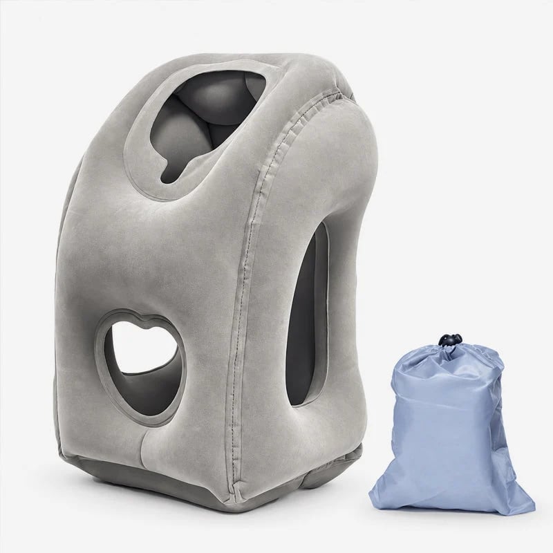 🛫💤 Ultra-Light Foldable Inflatable Travel Pillow | Portable Neck, Face & Arm Support for Trips ❤️