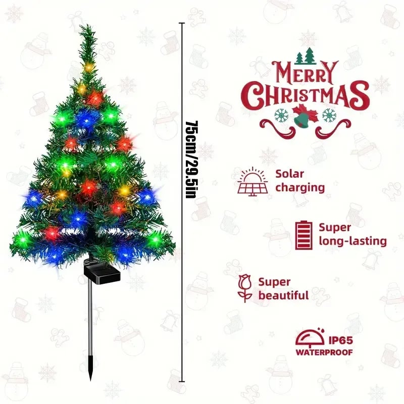 🌲❄️🎅Solar Christmas tree lights holiday decorations, outdoor courtyards, gardens, lawns, small path lights, atmosphere lights