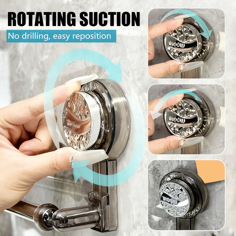 🛁 No-Drill Adjustable Suction Cup Towel Bar